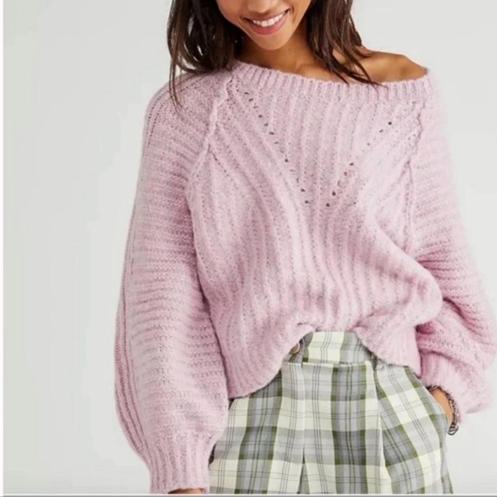 Free People Carter Pullover in Moonlit Orchid